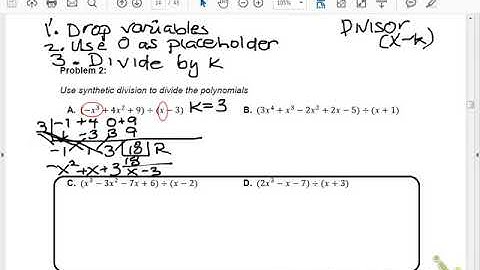 Algebra 2 Lesson 5.3 part 2 Dividing Polynomials