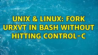 Unix & Linux: Fork urxvt in bash without hitting Control-c