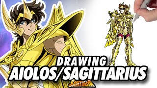 [Saint Seiya] Aiolos SAGITTARIUS Gold Saint ! Speed Drawing ️ Comic Book Style ️ ️