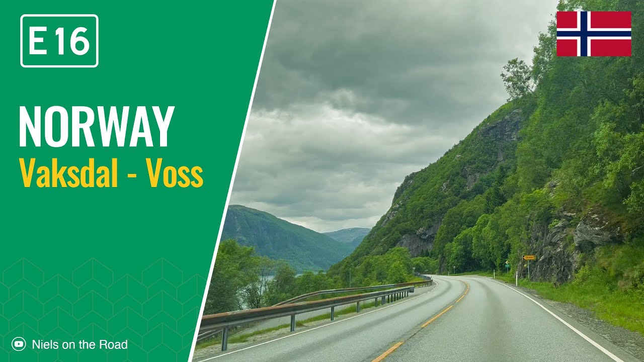 Driving in Norway: E16 from Vaksdal to Voss
