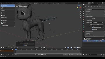 Quadruped rig in Blender.