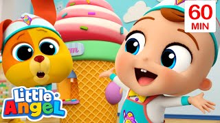 New Ice Cream Machine | Little Angel  Sports & Games Cartoons for Kids