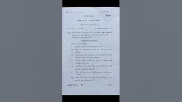 M.Sc.l(Mathematics) Question Paper of Abstract algebra (Jan 2025) (KUK)