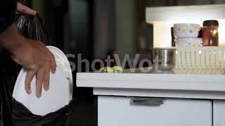 Kitchen Counter Cleanup   Indian Stock Footage   SHOTWOT   Copyright Free Video screenshot 4