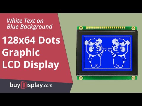 Blue 128x64 SPI Graphic LCD Display Module,Built-in Character ROM