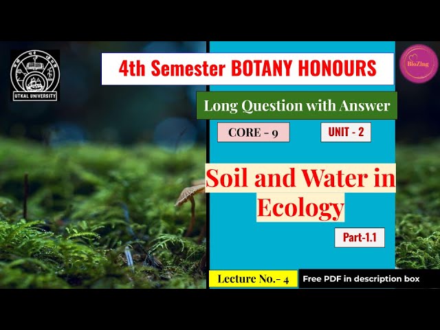 Long Questions with Answers on Core 9 Unit 1 | Part 1.1 | 4th semester | BSc. Botany Hons #education