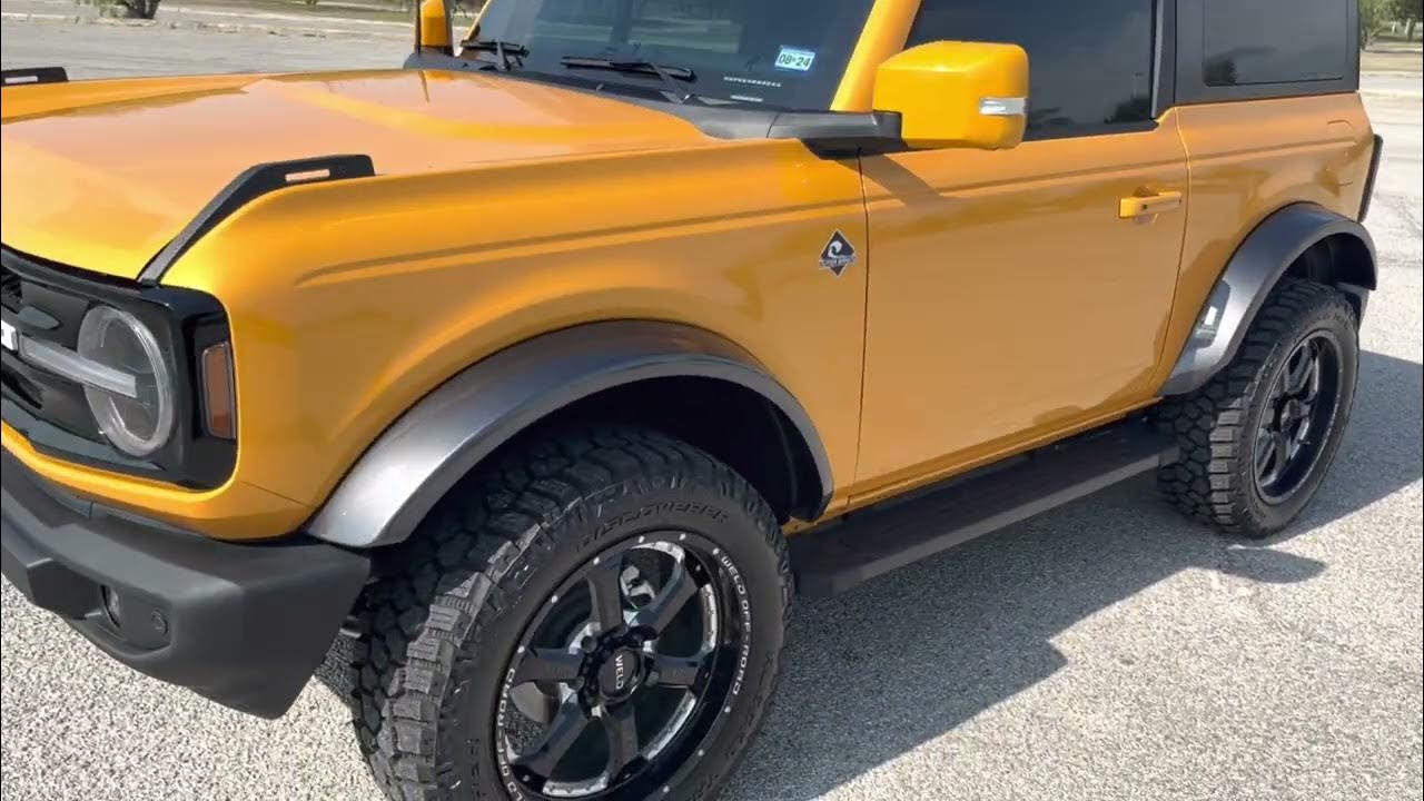 Sasquatch fender flares paint matched to hard top Bronco YouTube