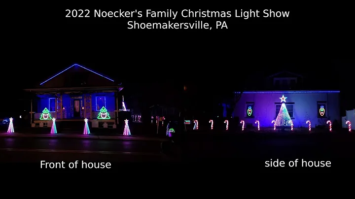2022 Noecker Family Christmas light show complete