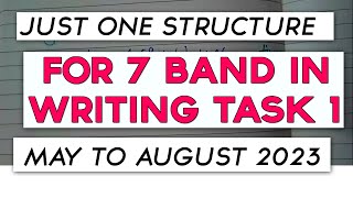 IELTS WRITING TASK 1 -  Just one structure to get 7 Band in Task 1 - Academic