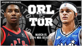 Orlando Magic vs Toronto Raptors Full Game Highlights | Mar 15 | 2024 NBA Season