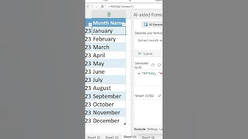 Writing #excel formulas with AI ChatGPT -  Extracting month name from date #shorts
