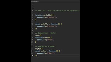 Function Declaration vs Function Expression - what