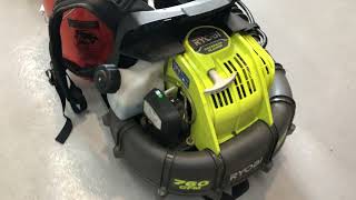 Ryobi gas backpack blower bogging down WOT