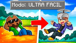 MINECRAFT pero JUGAMOS EN EL MODO ULTRA FÁCIL 😂😱