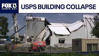 Moving pods trapped in semi-collapsed USPS building in Florida