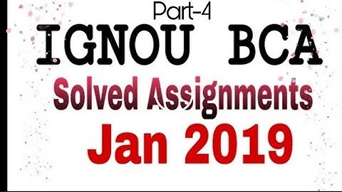 IGNOU BCS-012 Solved assignment Jan 2019 Part-4