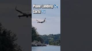 Plane Landing ✈️ Corfu 🇬🇷 | Amazing Low Approach! #shorts