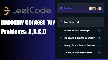 Leetcode Biweekly Contest 167 | Video Solutions - A to D