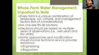 Whole Farm Water Management w: JF Recording