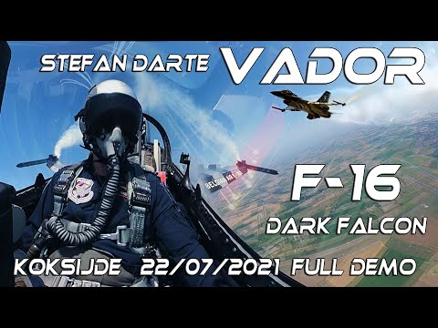 F-16  4K UHD On Board With Vador in His Dark Falcon Showing his new 2021 Display, the best F16 demo.