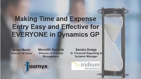 Making Time and Expense Entry Easy and Effective in Dynamics GP