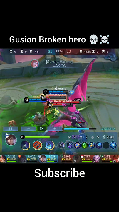 Gusion Broken Hero 💀☠️  #mobilelegends #mlbb #gaming #gusion #moskov #hayabusa #chou #trending