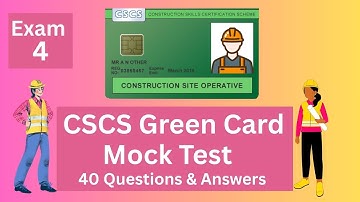 2025 CSCS Green Card Mock Test | 40 Questions & Answers - exam 4