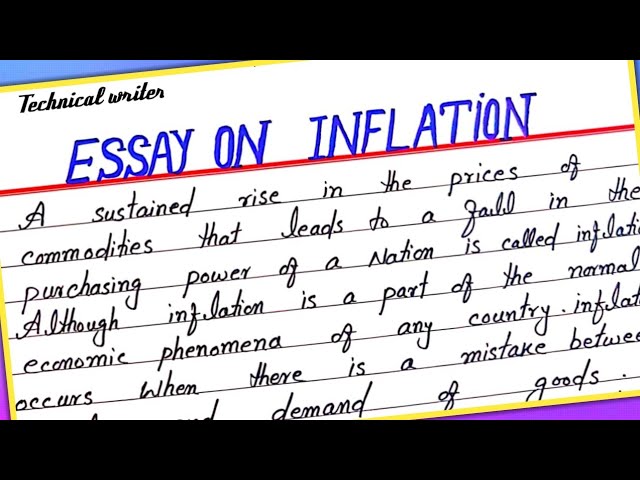 essay example about inflation