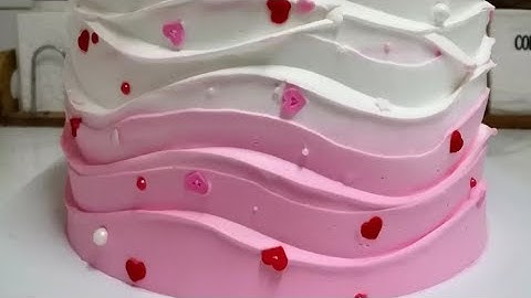 HOW TO MAKE A WAVY DESIGN //WAVE CAKE DECORATION
