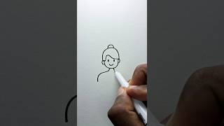 How to draw a bride easily 👰❤️ #shorts #bride