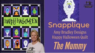 Snapplique™  the Mummy Block on the Happy Halloween Quilt by Amy Bradley Designs