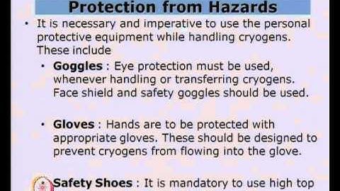 Mod-01 Lec-42 Safety in Cryogenics