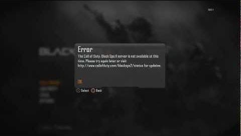 Black Ops 2 CONSOLE BAN or SERVERS UNAVAILABLE