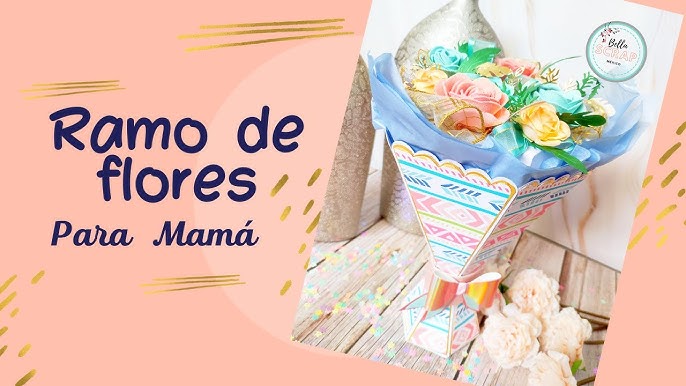 5pcs, Día De La Madre Carta Flor Tote Bag, Arreglo Floral Papel