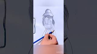 how to draw a girl | easy girl drawing | pencil drawing #viral #shorts #art #youtubeshorts #drawing