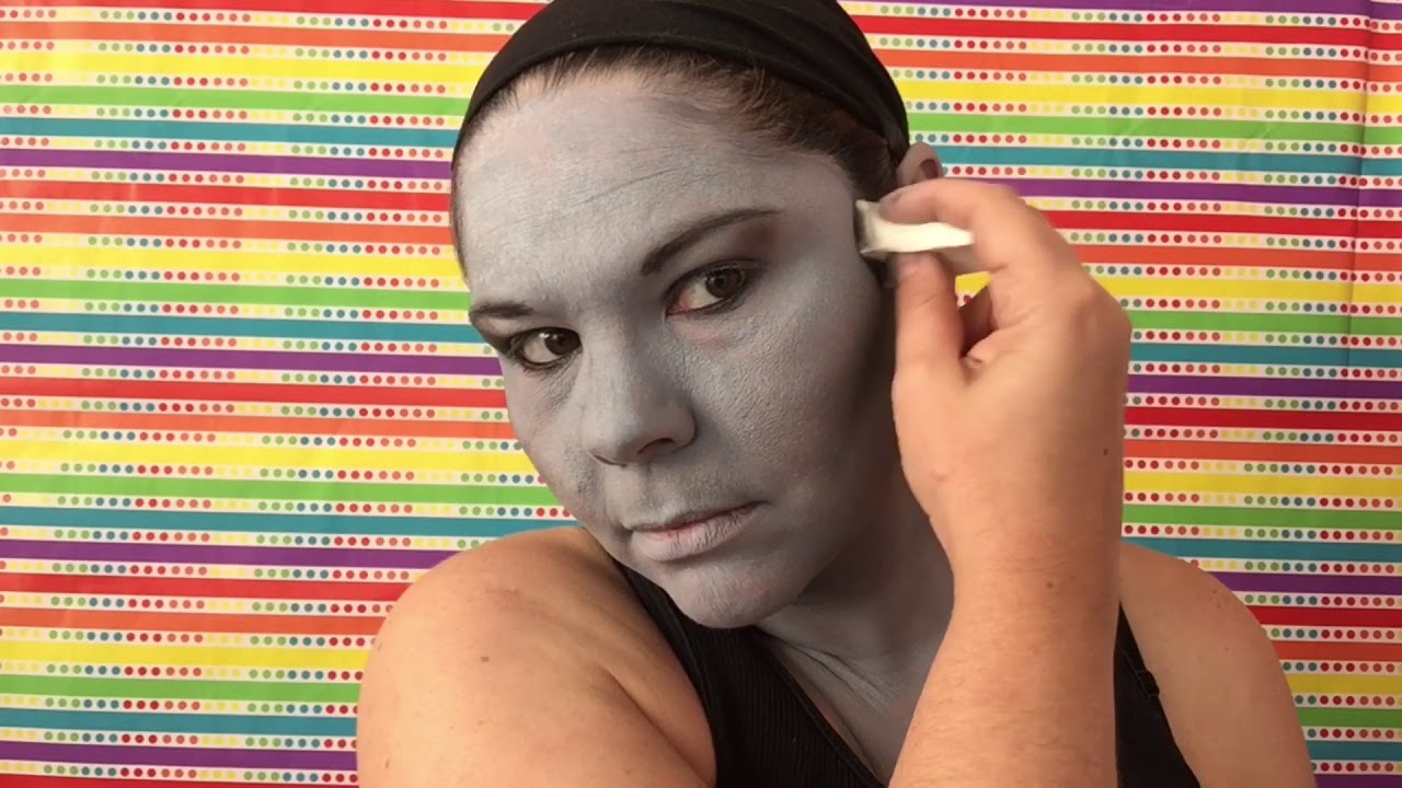 How to do Black and White Halloween makeup YouTube