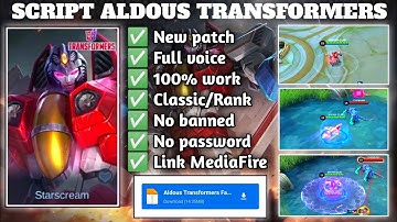 Script Aldous Transformers starscream Patch Terbaru MediaFire