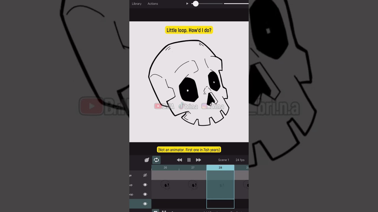 Hi. I animated a skull. #toonsquid #digitalart