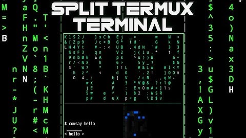 How to split Termux terminal? How to save the session?
