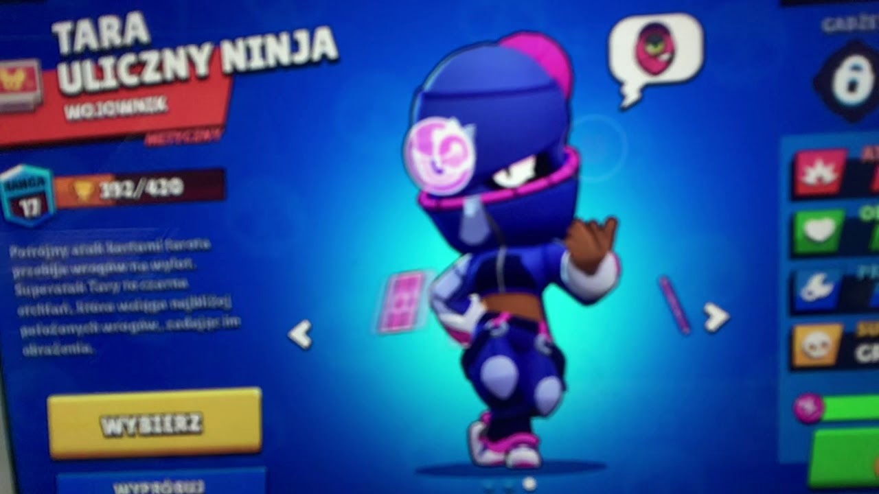 Tara Uliczny Ninja Skin Brawl Stars Youtube - tara uliczny ninja brawl stars