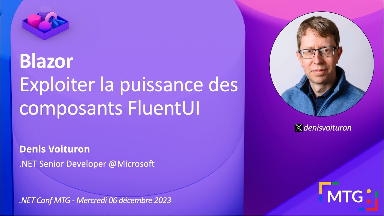 Exploiter la puissance des composants FluentUI Blazor - .NET Conf 2023 ...