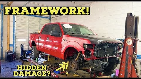 Repairing the bent FRAME on our FORD F-150!