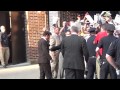 Johnny depp gets hit in mouth signing autographs late show with david letterman