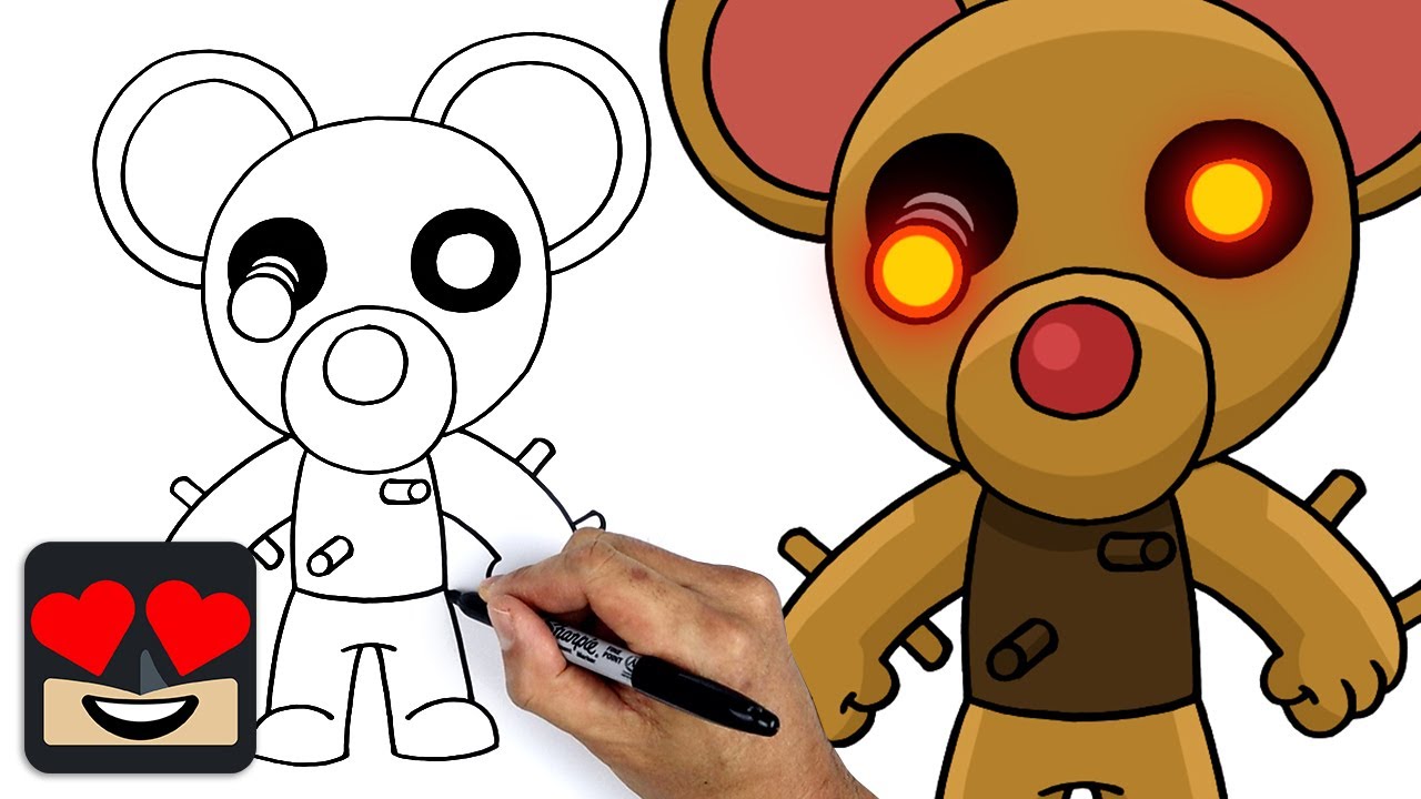 How to Draw Piggy Roblox Characters : Step-by-Step Drawings for