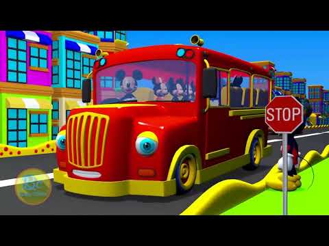 Mickey Mouse Clubhouse Wheels On The Bus Nursery Rhymes And Kids Song 3D Animation