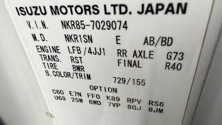NKR85-7029074 Engine V1 @isuzu Truck