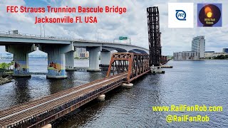 FEC Strauss Trunnion Bascule Bridge Jacksonville Fl. USA #fec #jacksonville #railfanrob