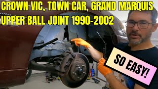 How to replace upper ball joint on 1990-2002 Crown Vic, Town Car, or Grand Marquis (super easy) by The Joy of Wrenching 75 views 11 days ago 14 minutes, 2 seconds