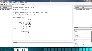Sample size calculation for comparing a sample mean to a reference value using Stata®