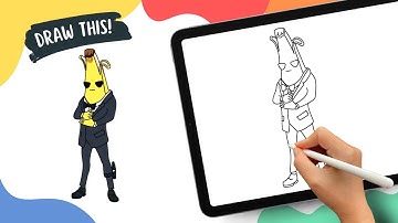 How to Draw Agent Peely | Fortnite – Easy Cartoon Drawing Tutorial
